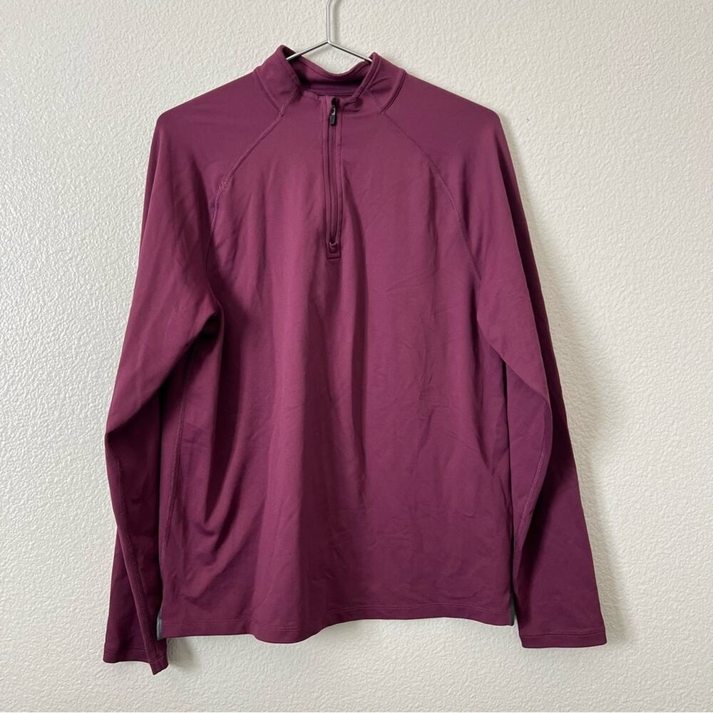 Rhone Session 1/4 Zip Long Sleeve Top Grape Wine plum purple 100895